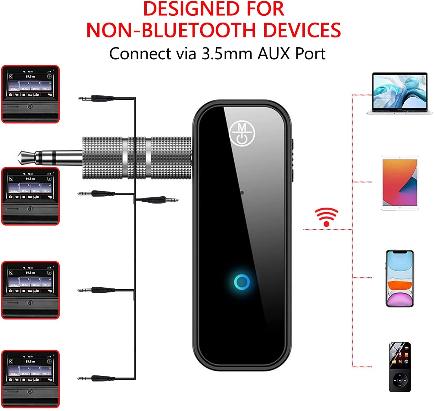 Adaptateur Bluetooth 5.0 2-en-1 – Récepteur Et émetteur Audio Avec Réduction De Bruit, Pour Voiture Et Maison - 8