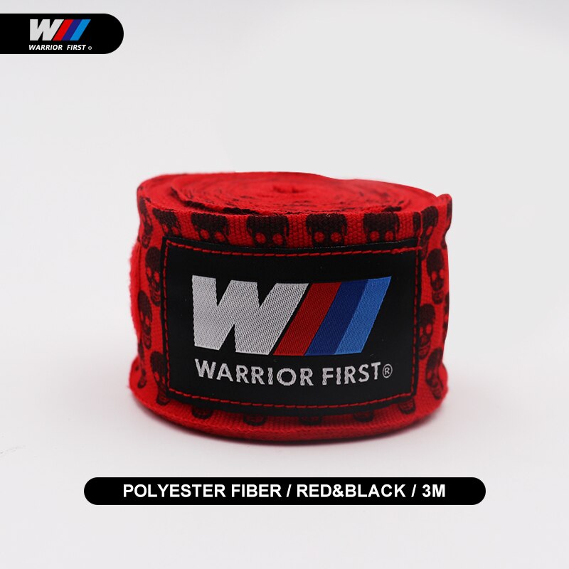3m/5m Boxen Boxbandagen Schädel Bandage Stanzen Hand wickelt MuayThai MMA Boxen Schulungen Handschuhe Handgelenk Schützen Faust schlagen Handschuhe: 3M klein Schädel-rot2
