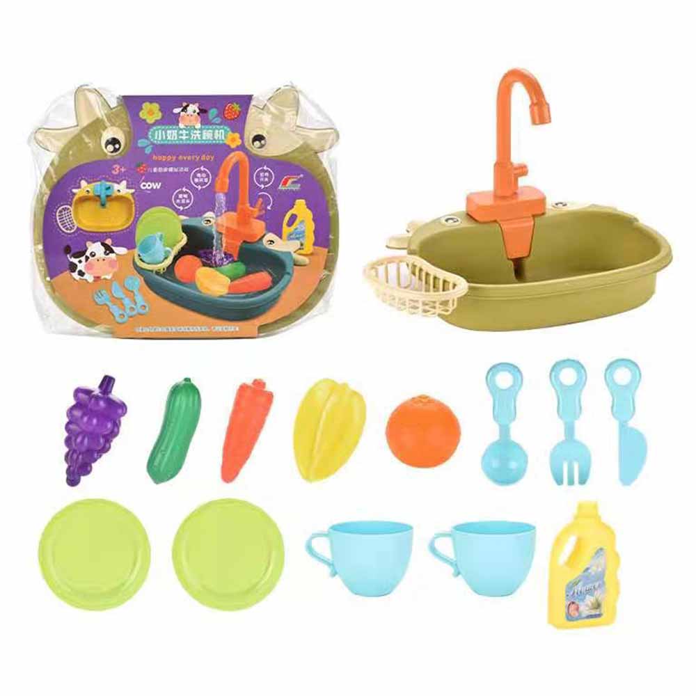 Aanrecht Speelgoed Elektrische Simulatie Vaatwasser Met Running Water Vaatwas Kinderen Keuken Speelgoed Pretend Speelhuis Speelgoed: A Green
