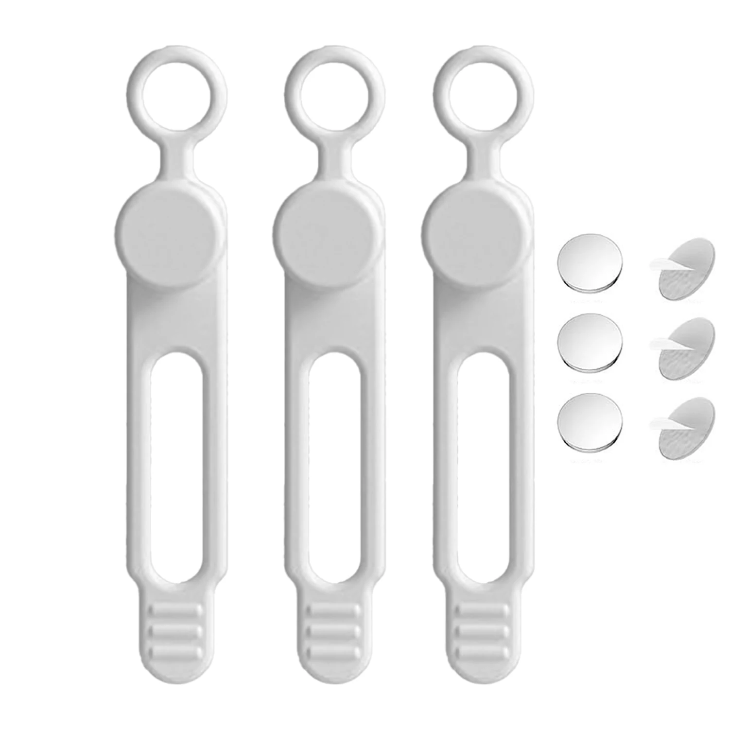 1/3/5/10 Uds. Bridas magnéticas para cables, Clip para auriculares, gestión de cables, bridas de silicona, organizador de cables magnéticos, soporte para cables: Rojo