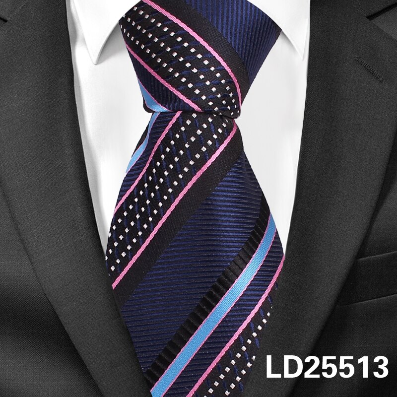 Miesten solmio raidalliset solmiot hääyritykseen 8cm widtch klassinen kravatti jacquard kudottu solmio miesten kravatti: Ld25513