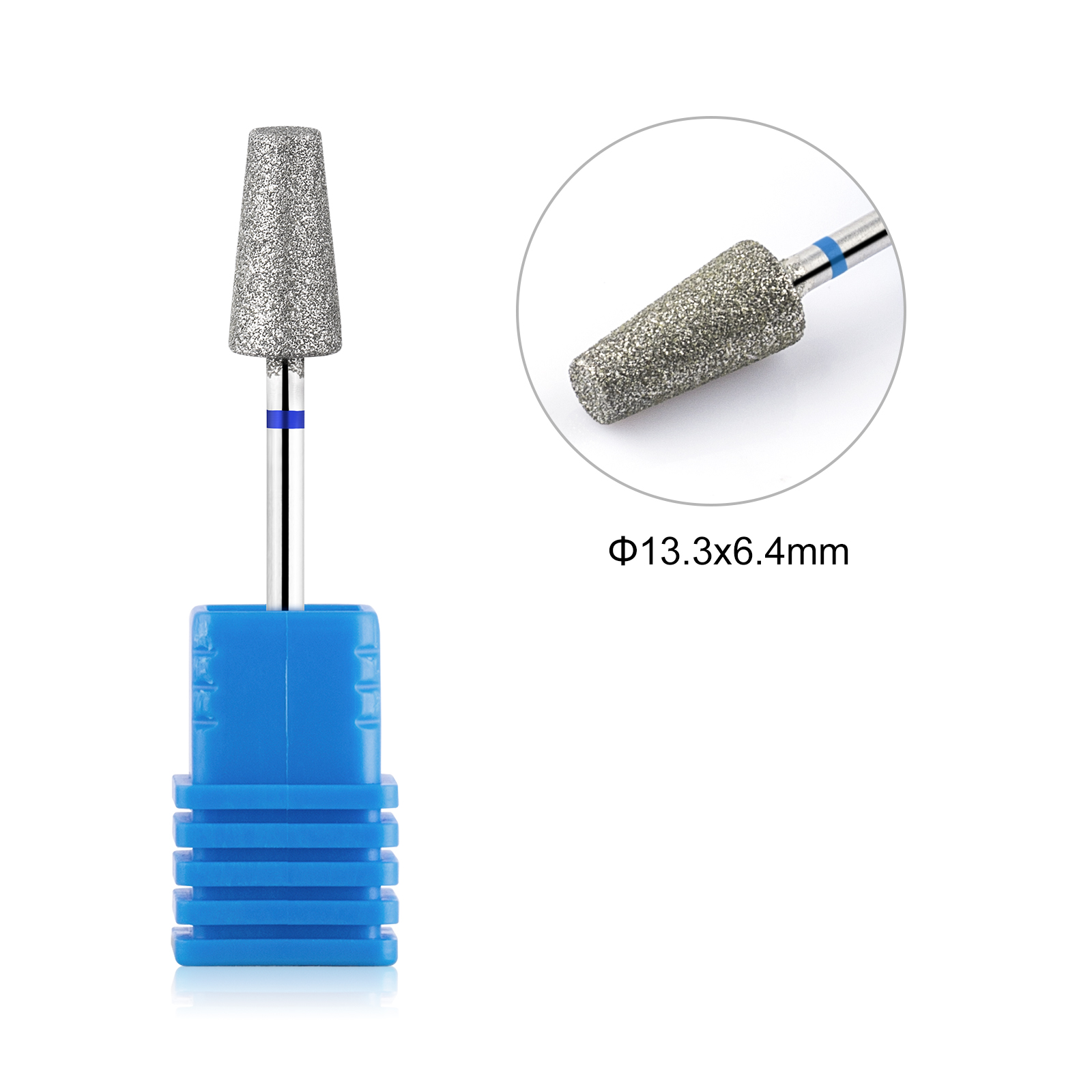 Tp diamantkrydsende tænder cylinder neglebor roterende neglebåndsrensende kværn 3/32 " manicureboremaskinetilbehør: Lysegul