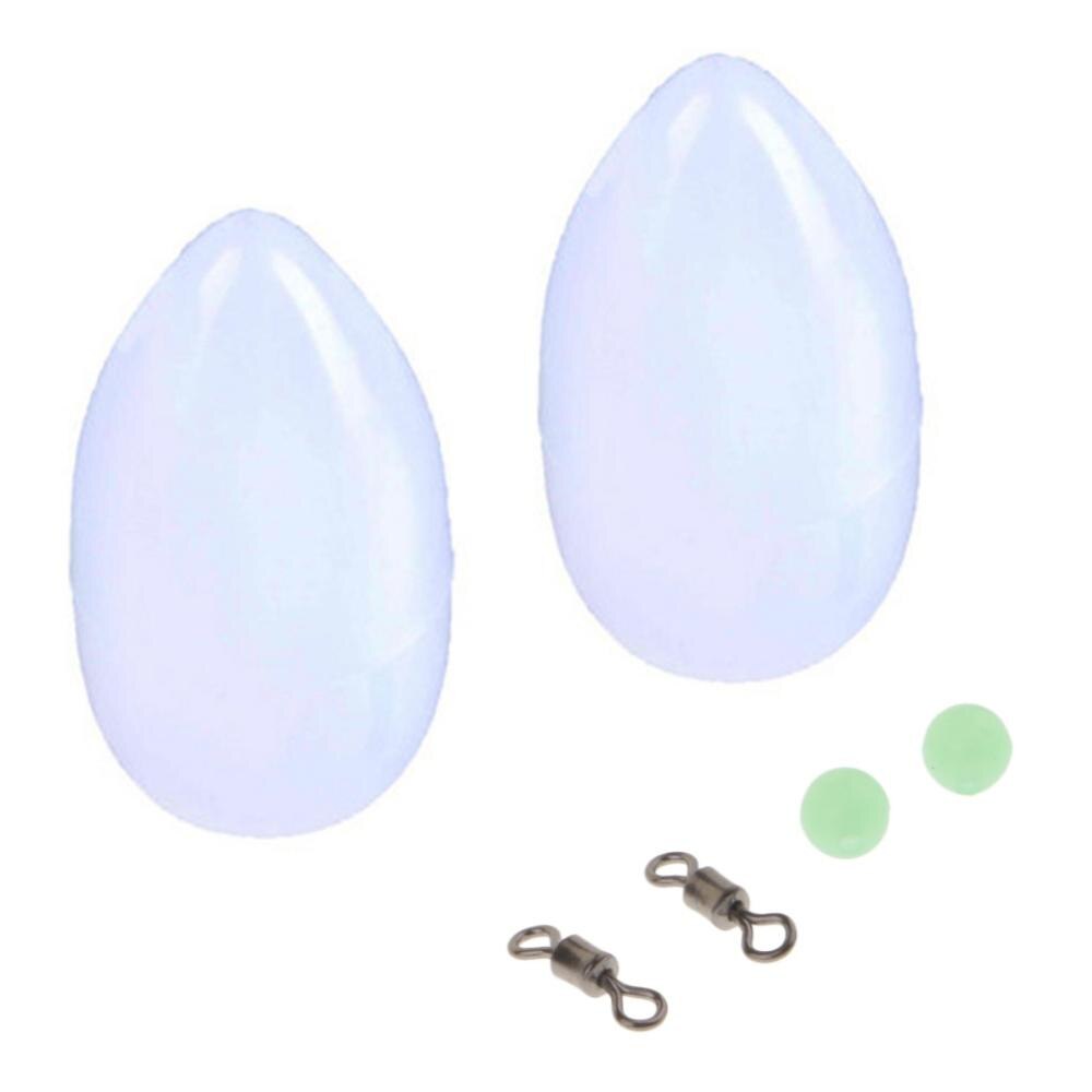 2pcs Long Distance Casting Lure Carp Coarse Trout Plastic Floating Bombarda Floats Sea Fishing Tackle with Beads and Rolling: W