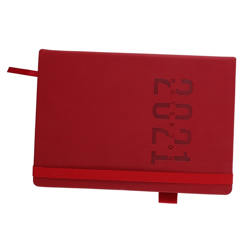 A5 Planner Agenda Annual Calendar Notebook Weekly Note Manual DIY Diary Monthly Organizer Schedule Stationary: Red