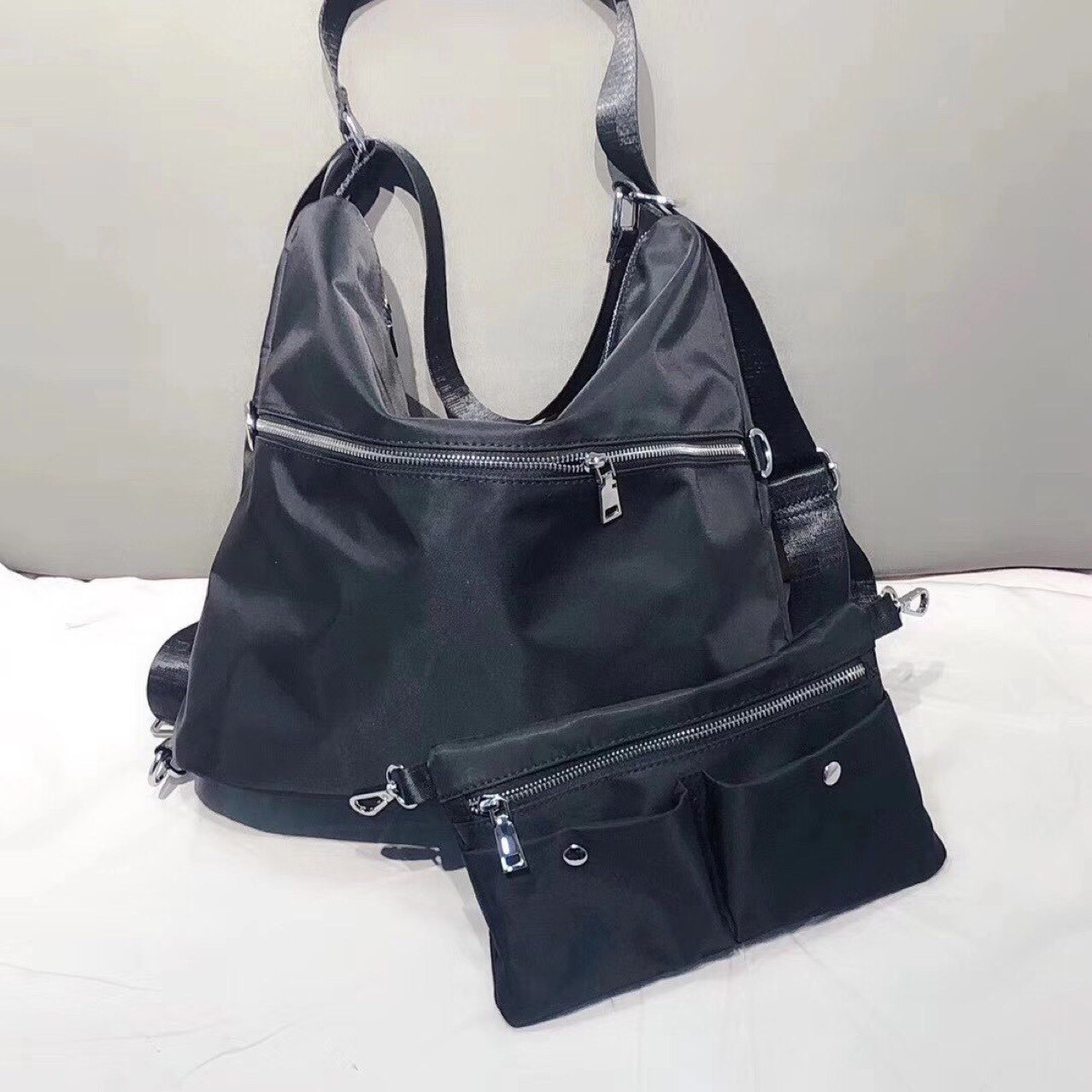 Große Kapazität Frau Umhängetasche Weibliche Nylon Schulter Taschen Tuch Mochila Bolsos