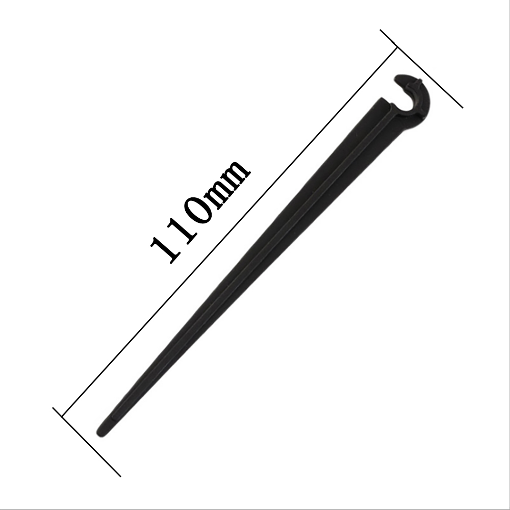50 stk hageutstyr 1/4 ' krok faste stammestøtteholdere staker til 4/7mm slanger drypp vanningsarmatur vanning drypper emitter