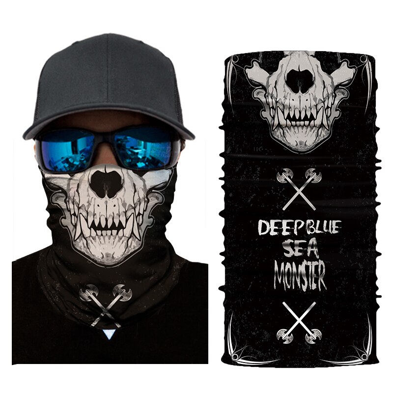 Motorfiets Bivakmuts Magic Hals Gezichtsmasker Nationale Vlag Ghost Skull Motor Motorbike Skiën Sjaal Bandana Head Shield Helm Heren: AC058