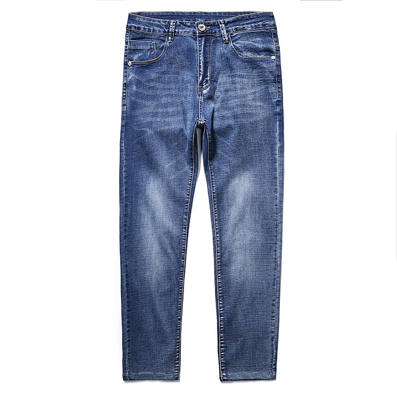 neue Gerissen Gewaschene Jeans Geschäft lässig Elastische Dünne Jeans Plus Größe 40 42 44 46