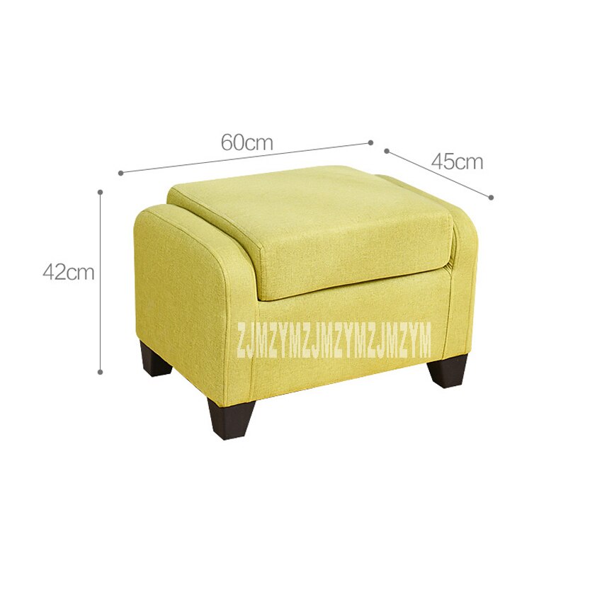 Modern Minimalist Square Stool Bedroom Shoe Stool Solid Wood Fabric Shoe Stool Home Low Stool Sofa Stool Living Room