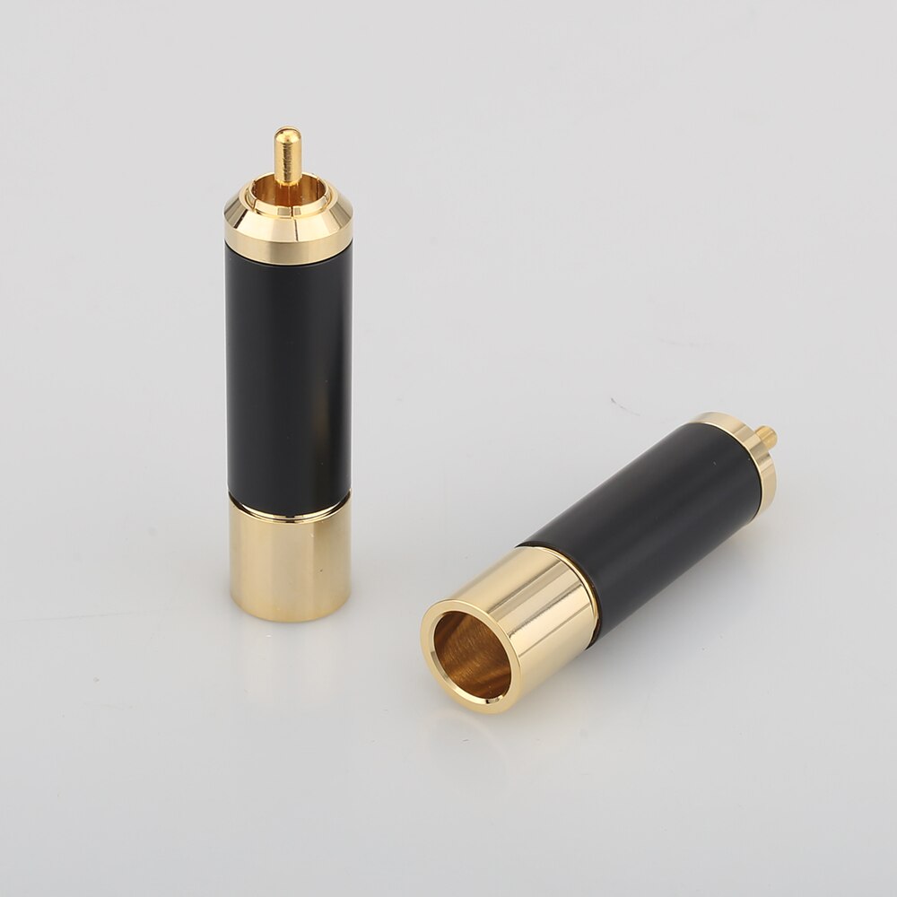 Audiocrast A011 hi end audio 24K placcato oro spina RCA 10mm foro filo RCA spina maschio connettori di saldatura Audio