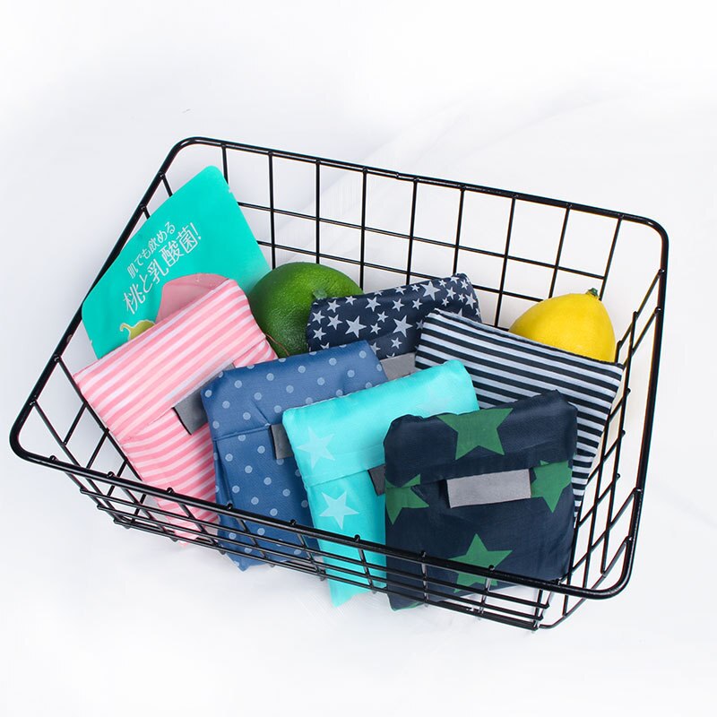 3pcs Oxford Cloth Shopping Bag Eco-friendly Folding Reusable Portable Shoulder Handbag For Travel Grocery Bags