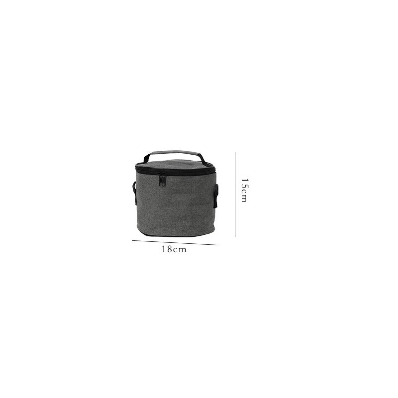 2022 Mode Ronde Oxford Draagbare Geïsoleerde Lunch Tas Thermische Voedsel Picknick Lunch Tas Vrouwen Mannen Kids Cooler Lunchbox tassen: Grey 1