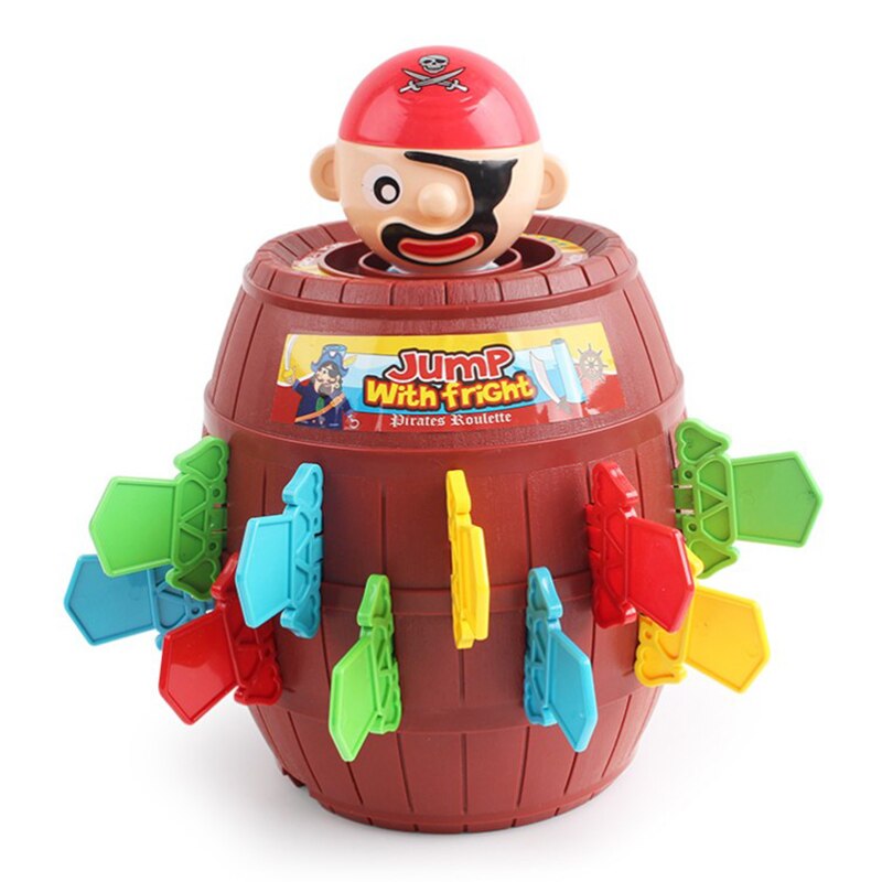 Children Tricky Pirate Barrel Games Multiplayer Two-Player Tiktok Lucky Stab Pop Up Games Funny Novelty Kids Gadget Jokes Game