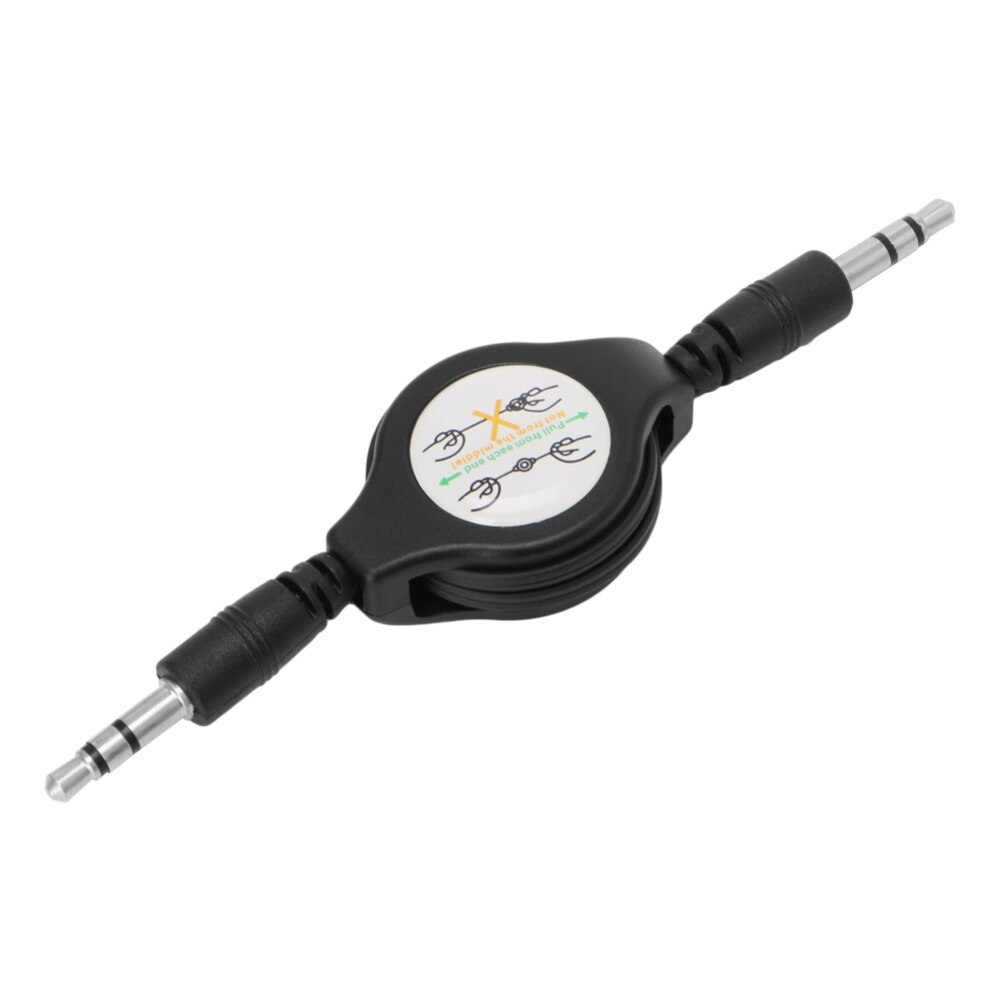 Cable de línea de música auxiliar para coche retráctil 3,5mm para tableta móvil MP3/4/5