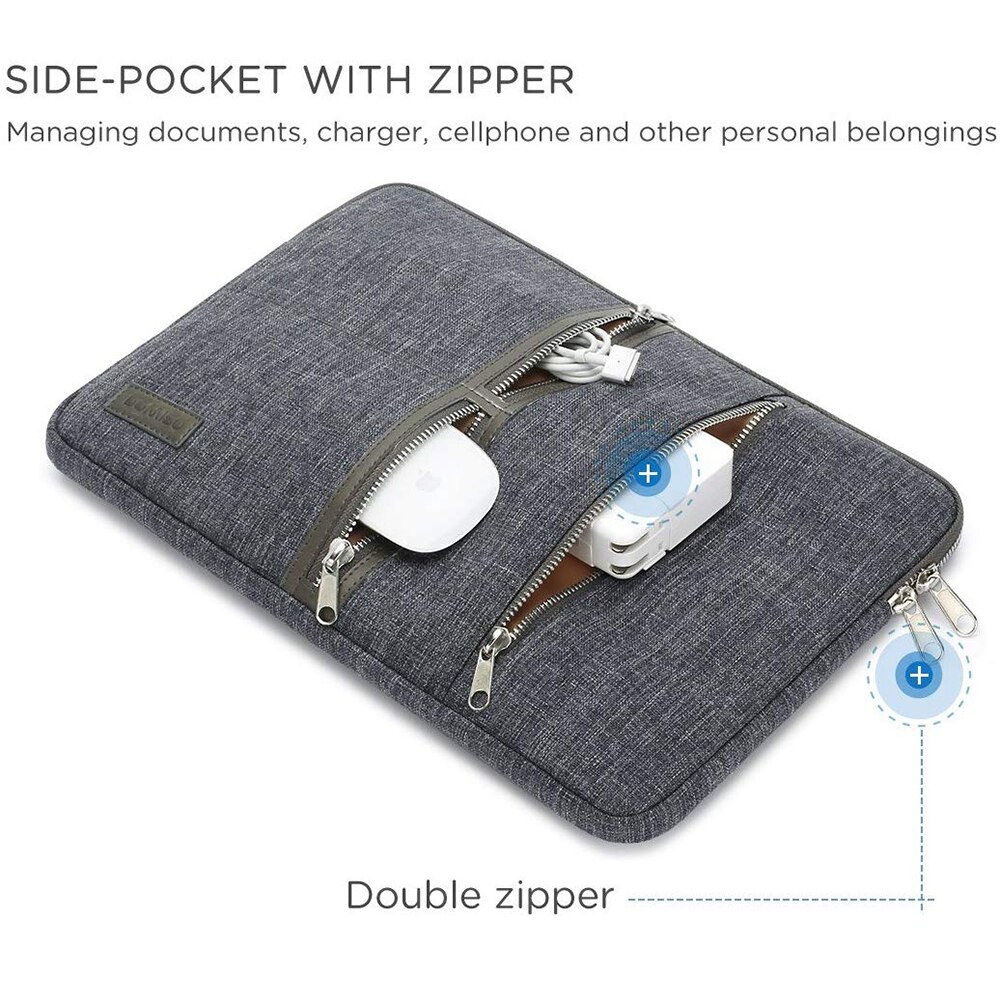 DOMISO , bolso para portátil a prueba de golpes para Macbook Air, funda para ordenador portátil de 10 "11" 13 "14" 15,6 "con cremallera, funda para ordenador portátil
