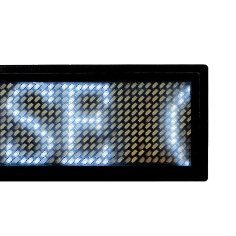 Programmable LED Digital Scrolling Message Name Tag Id Badge(11x44 Pixels)