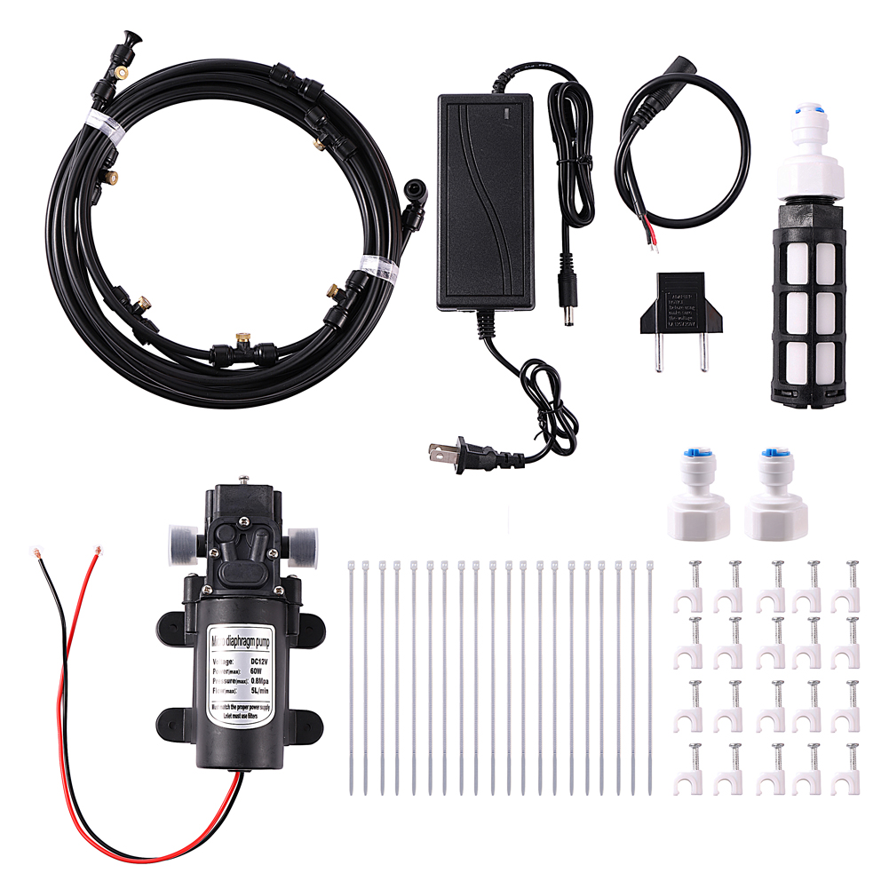 7m/10m/13m/16m/19m fajka wodna, na trawnik ogrodowy układ chłodzenia atomizacji 0.2mm/0.3mm0.4mm/0.5mm mgła wodna system natryskowy robić nawadniania