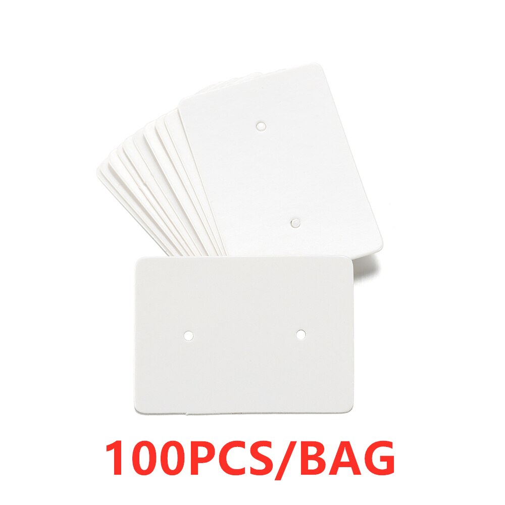 100Pcs/Lot Earrings Display Cards Cardboard Earring Packaging Hang Tag Card Ear Studs Paper Card for Jewelry Accessories: 14