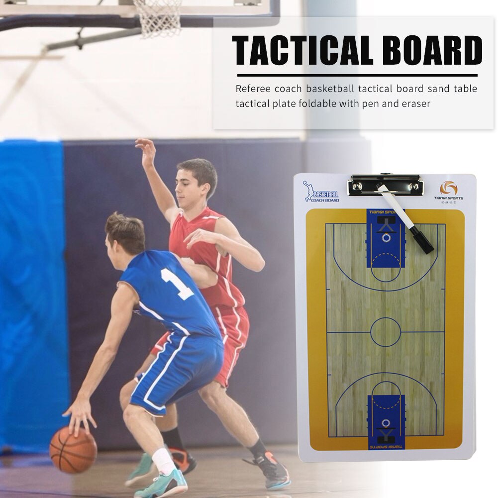 Basketball Coaching Board - Double-Sided Magnetic Playboard - Training Aid for Strategy & Practice