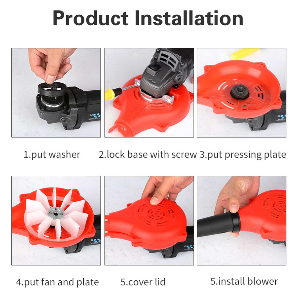 2 in1 Electric Air Blower Dust Blowing Dust Grinder Air Blower Bracket For 100 Angle Grinder Into Blower