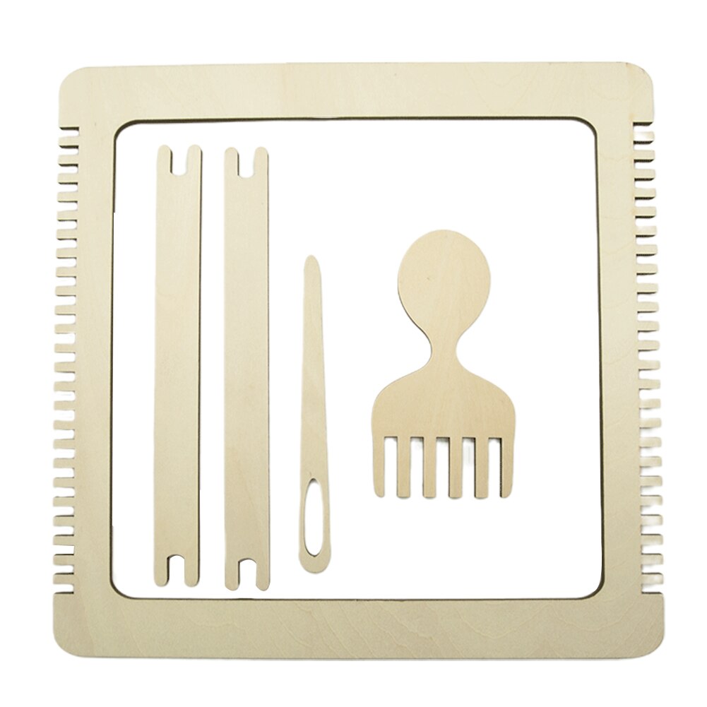 Weefgetouw Haak Para Tejer Naaien Accessoires Grappige Kinderen Speelgoed Houten Weefgetouw Hand Breien Machine C0716