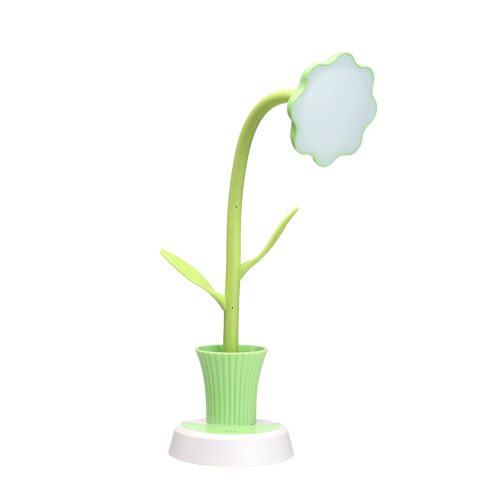 2 In 1 LED Table Lamp with Pen Holder Touch Control Dimming Sun Flower Desk Lamp Children Study Lamp Eye Protection Table Light