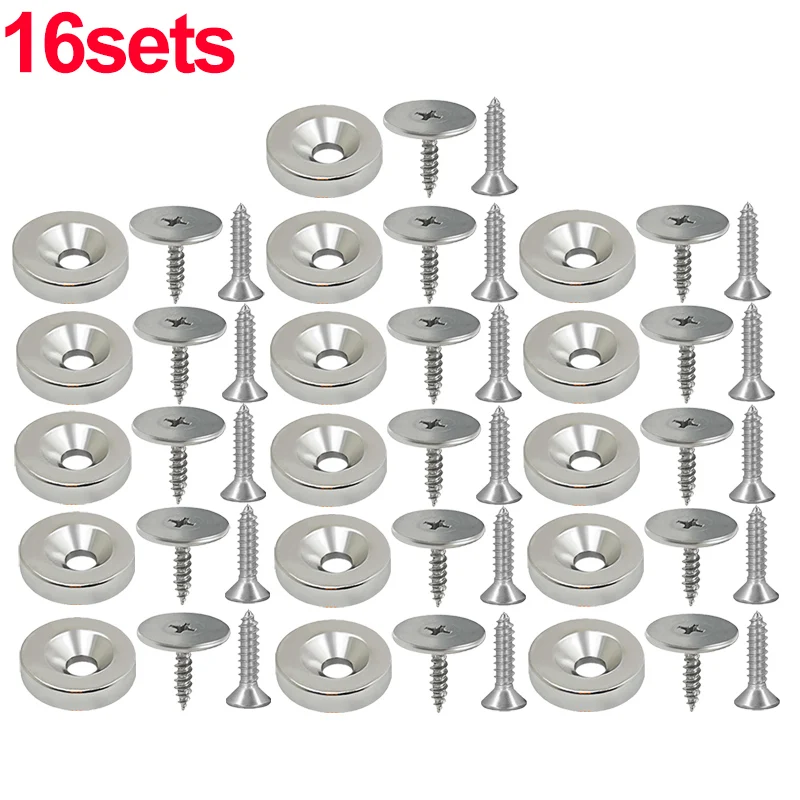 Cabinet Door Magnet Catches Round Metal Magnetic for Wardrobe Hidden Closing Magnetic Door Catch Closer for Furniture Hardware: Orange