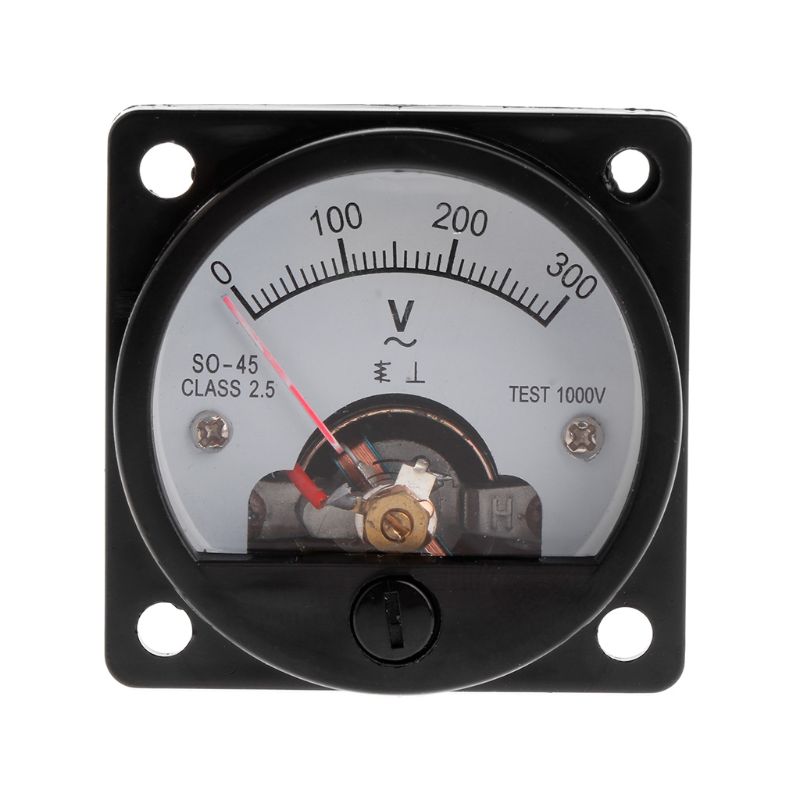 Voltmeter så -45 ac 0-300v runda analog urtavla mätare voltmeter mätare svart