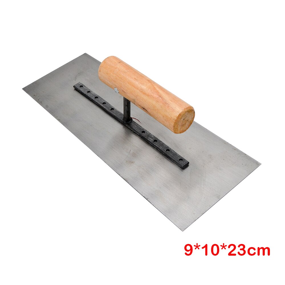 Plastering Gauging Trowel Square Edged Tip with Wood Handle Flooring Grout Float Tiling Tool Wall Concrete Scraping Tool