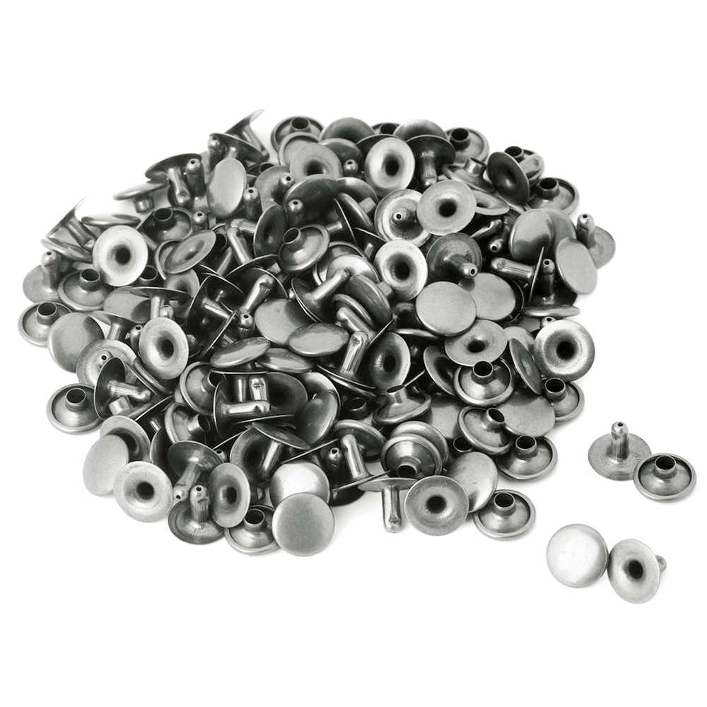 100pcs Stainless Steel Double Sided Rivets Rivets Child's Hat Tool DIY App Bag Accessory: green