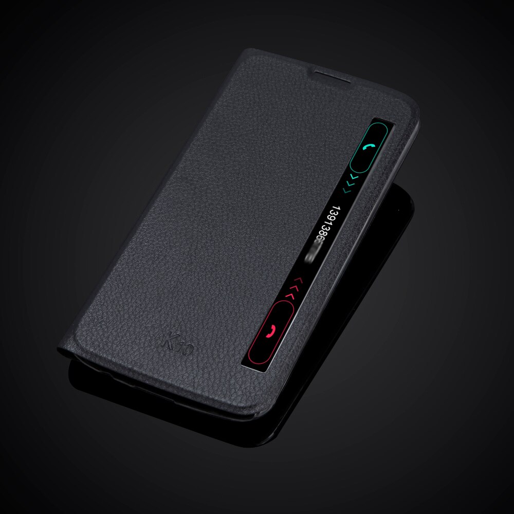 Funda Smart quick cover para LG K10 K410 K420N Auto sleep súper fino Funda de cuero con tapa: Black