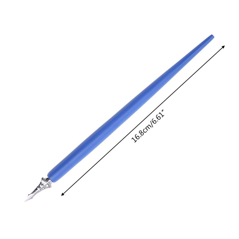 Wooden Manga Comic English Calligraphy Fountain Dip Pen with 6 Nibs Kit for Lettering Sketching Drawing