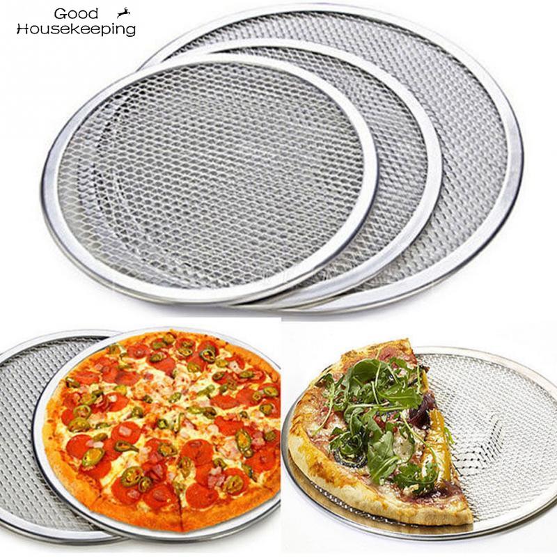 6Inch-18Inch Naadloze Aluminium Pizza Screen Bakplaat Metalen Net Bakvormen Keuken Gereedschap Pizza Acessorios