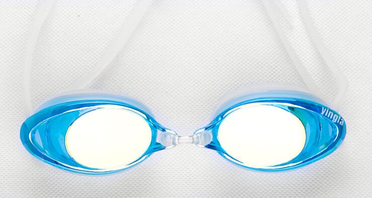 Svømmebriller yingfa dykning surfing briller optisk elektroplade vandtæt silikone reducerer blænding svømmebriller: Y588af( v )-03