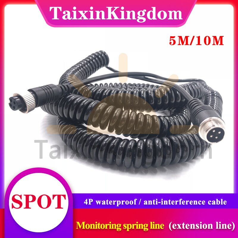 Aerial head vehicle spring line camera reversing image monitoring line semi trailer spiral truck video connection line