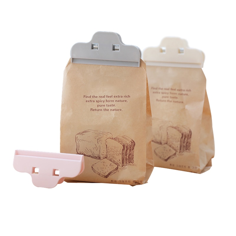 3 Stks/partij Huishoudelijke Sealing Zak Clips Voor Brood Snack Seal Opslag Outdoor Kamp Voedsel Zak Sealer Tool Thuis Voedsel Close clip