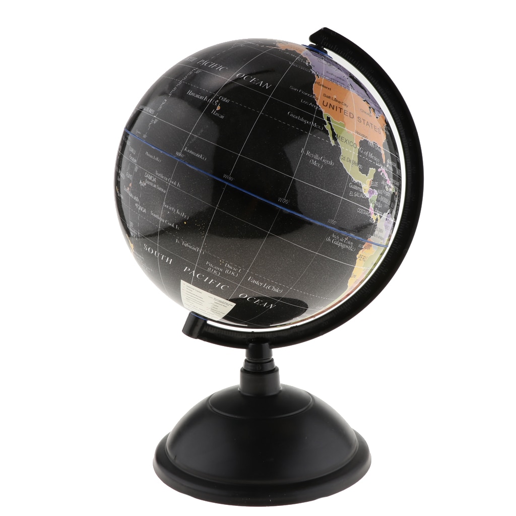 25cm/20cm Swivel Stand World Map Globe for Desktop Decoration Geography Education