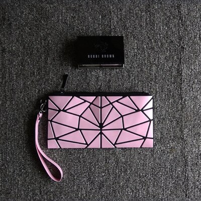 2020 nowy geometryczny zamek kosmetyczka kobiety Luminous kosmetyczka Ladies Organizer na kosmetyki składane podróży makijaż torba hurtownia: B