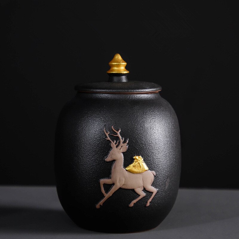 Cremation Urn - Funeral Urn for Pet - Made in Ceramics &amp; Hand-Painted- Display Burial Urn at Home or in Niche at Columbarium