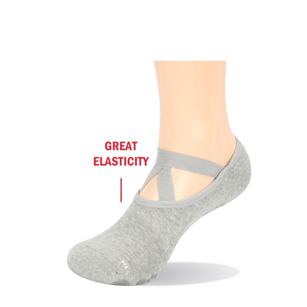 Yuedge 3 paar dames yogasokken met antislip handvatten en bandjes, ideaal voor pilates, barre, ballet, dans, blotevoeten workout yogasokken