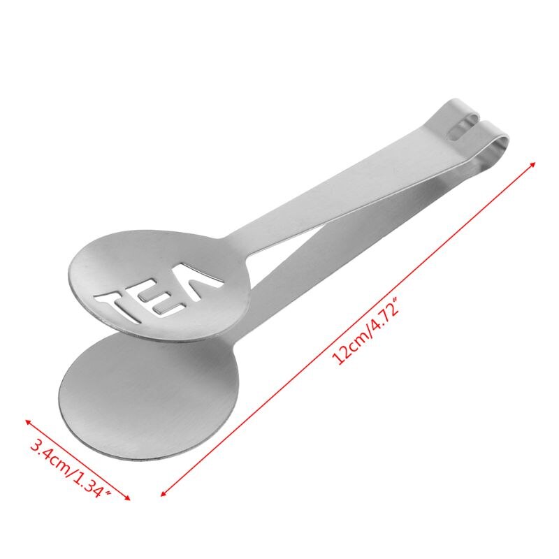 Vfgterte 1pc mat toast tang i rustfritt stål brødrister bacon sukker is te pose klemme tang grep holder teklemme kjøkkenverktøy