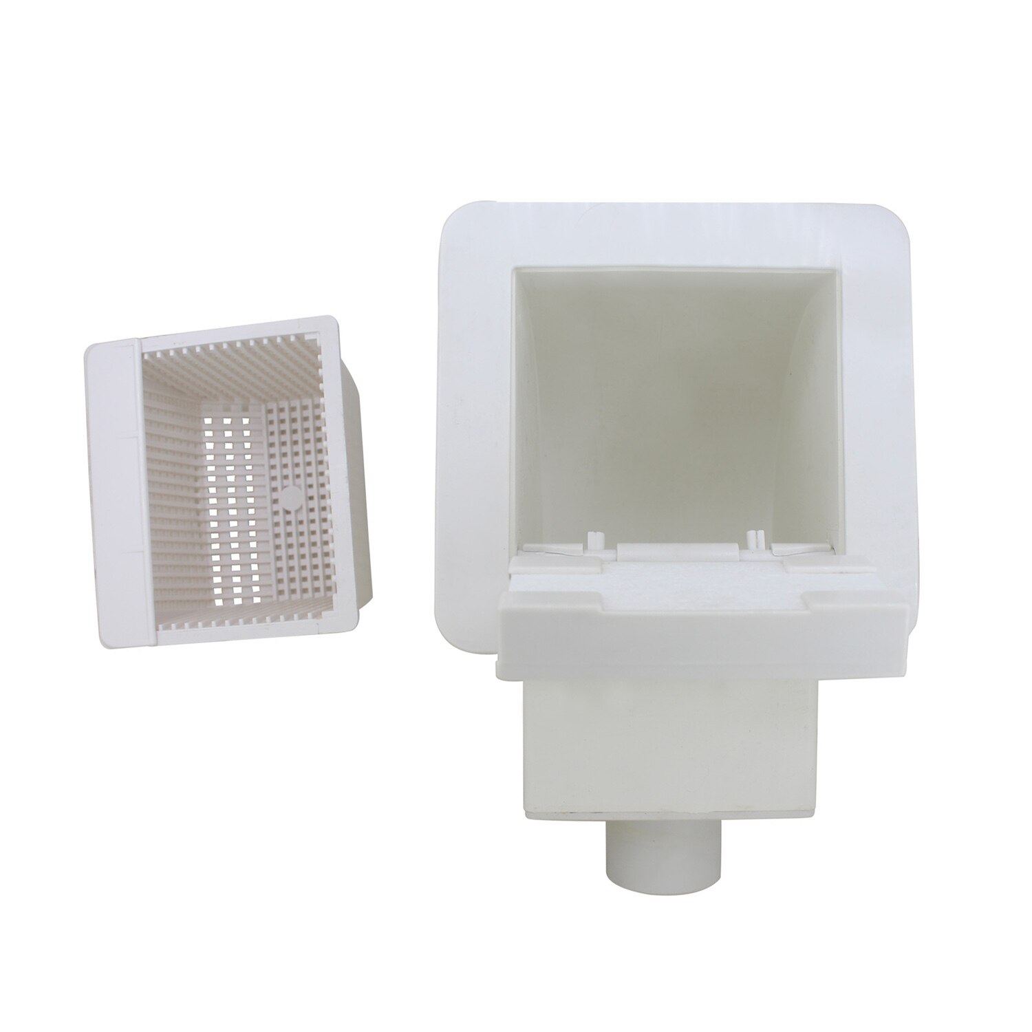 Steel wall above ground pool filter skimmer thru wall concrete pool skimmer through wall swimming pool cement ABS