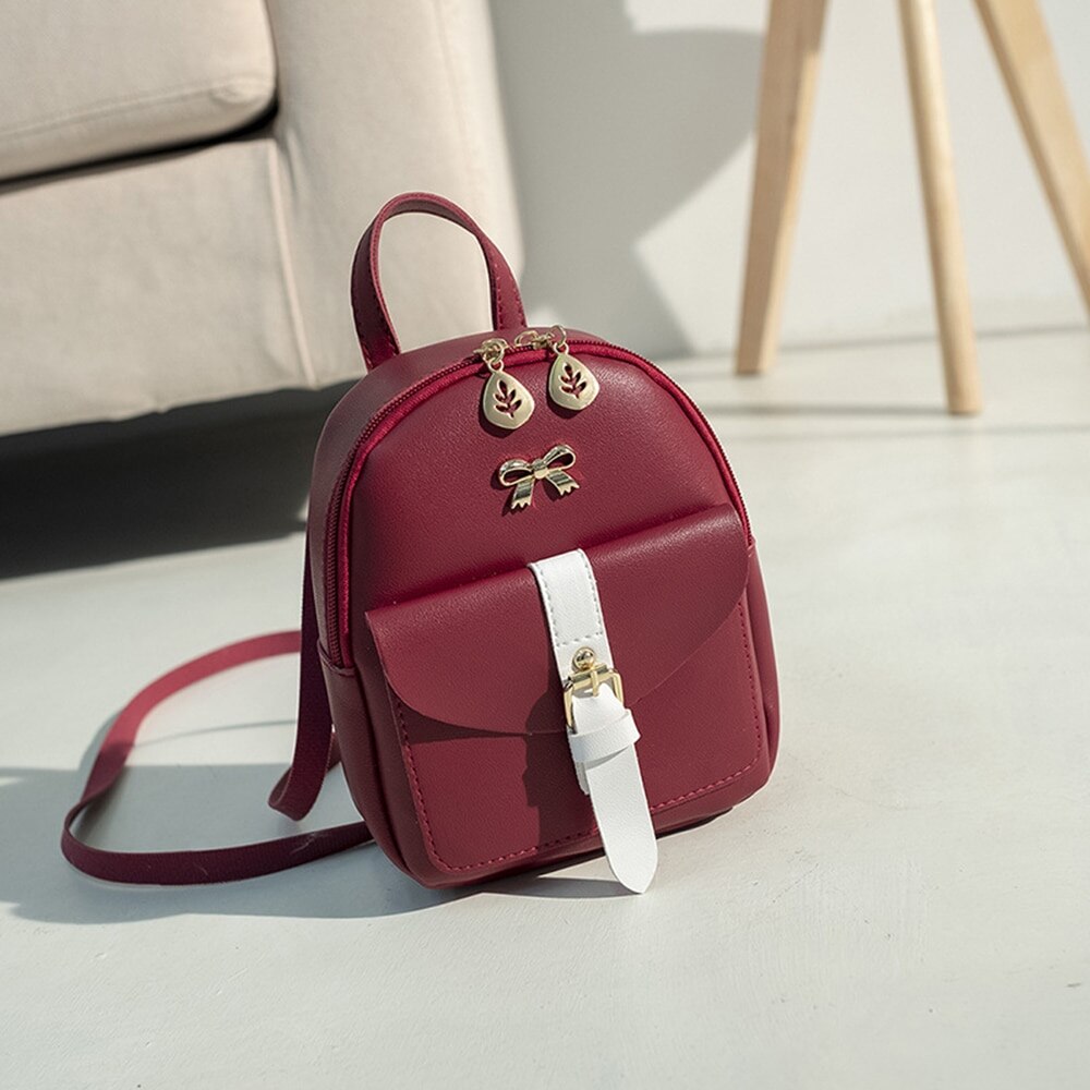 Women Mini Backpack Crossbody Bag For Teenager Girls Plaid Shoulder Phone Purse Korean Style Trendy Female Bagpack: Type4 01