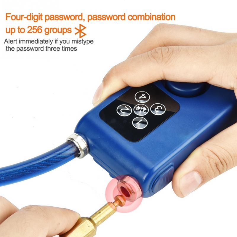 Bicycle Bluetooth Alarm Lock Steel Chain Anti Theft Waterproof Phone APP Remote Control Smart Alarm Bluetooth Lock