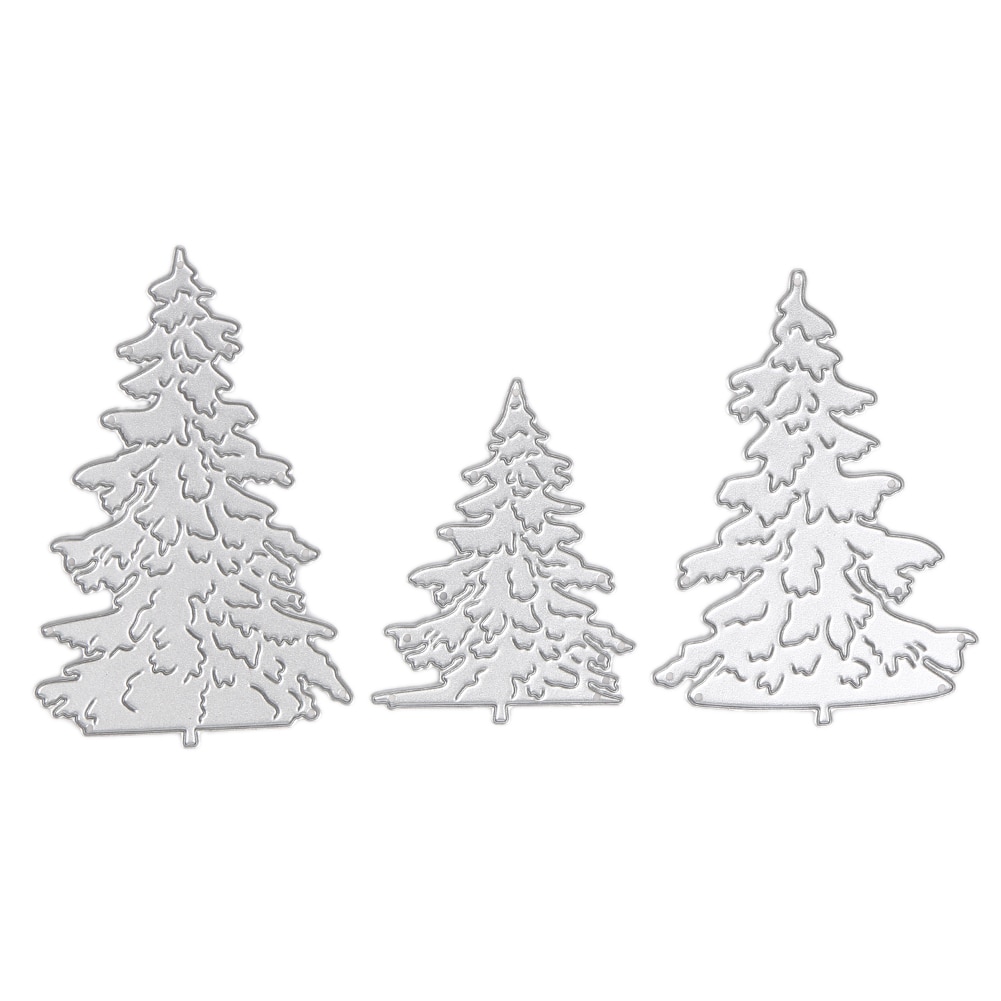 3pcs Christmas Tree Metal Die cutting Dies for DIY Scrapbooking Embossing Folder Stencil Photo Album Decorative Christmas Tree: A