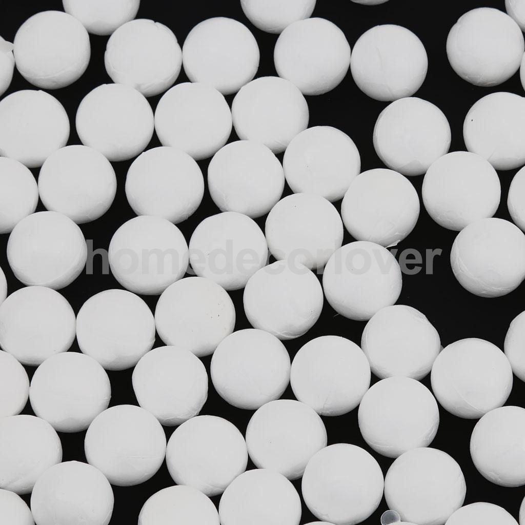 100pcs 15mm White Modelling Craft Polystyrene Foam Balls Styrofoam Ornaments DIY Kids Craft