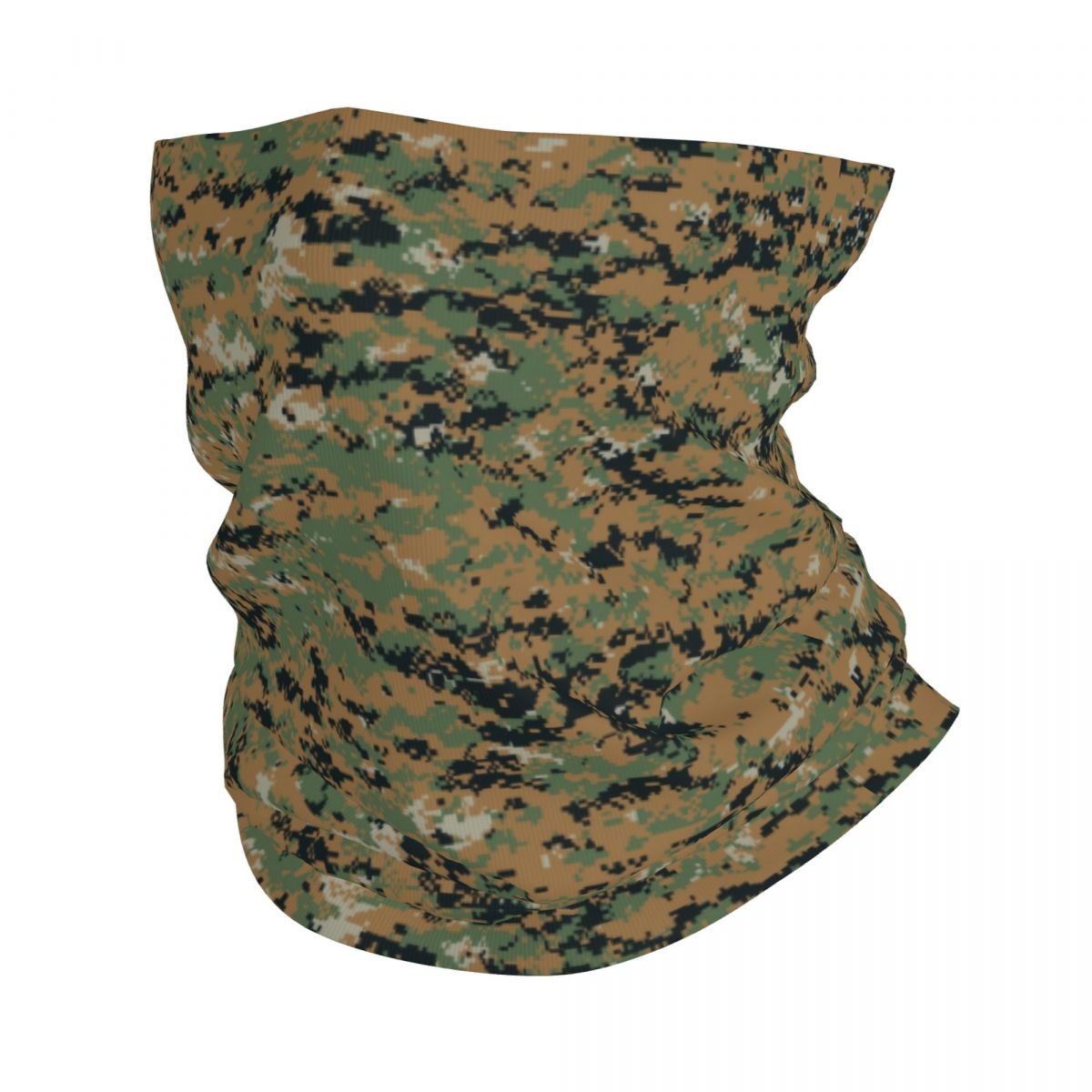 Custom Germany Splinter Camo Bandana Neck Gaiter UV Protection Face Scarf Cover Splittertarn Camouflage Headwear Tube Balaclava: Champagne