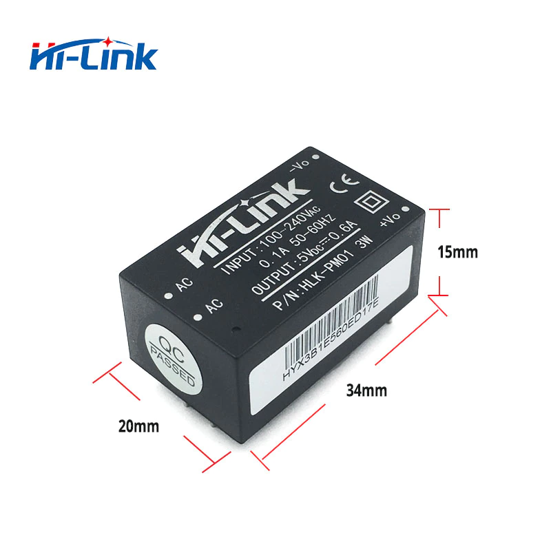 Hi-Link HLK-PM01 HLK-PM03 HLK-PM09 HLK-PM12 HLK-PM15 HLK-PM24 Moduł zasilacza konwertera AC DC 220 V do 3,3 V/5 V/9 V/12 V/15 V/24 V
