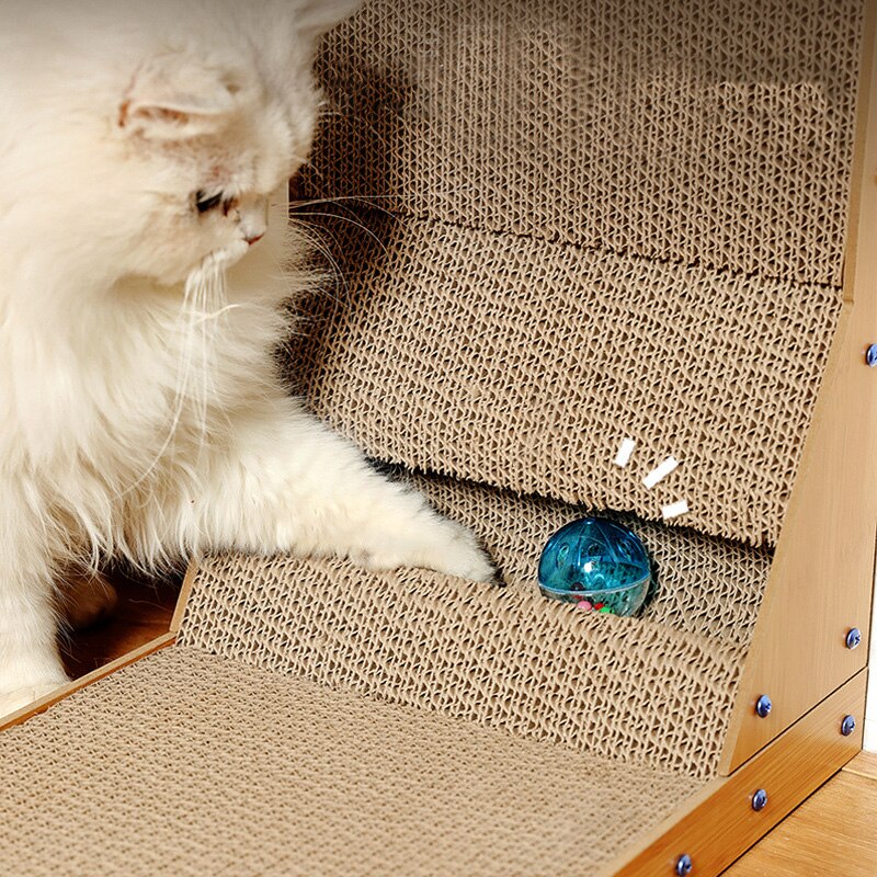 Muur Verticale Krabpalen Board L-Vormige Grote Slijtvaste Kat Scratcher Schraper Voor Katten Training Slijpen Klauw speelgoed