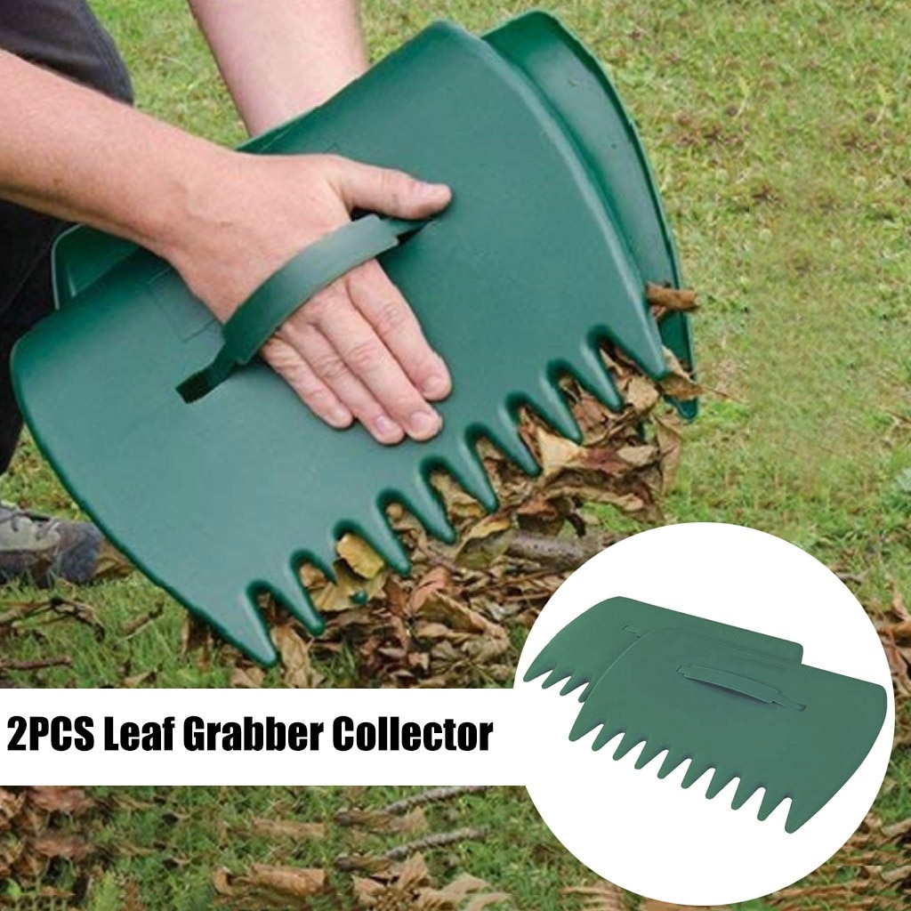 Paire de feuilles collecteur de poche pinces feuilles jardin nettoyage pelle jardin Pick outil déchets pince feuilles vers le haut outil de nettoyage # j3s